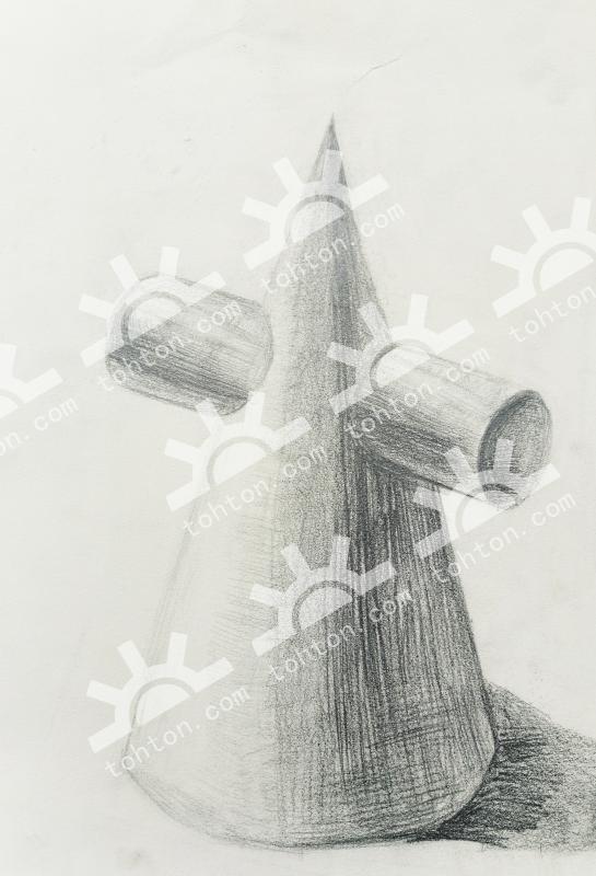 石膏几何体写生