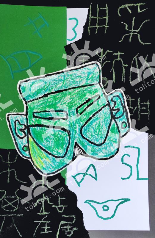 神秘三星堆面具