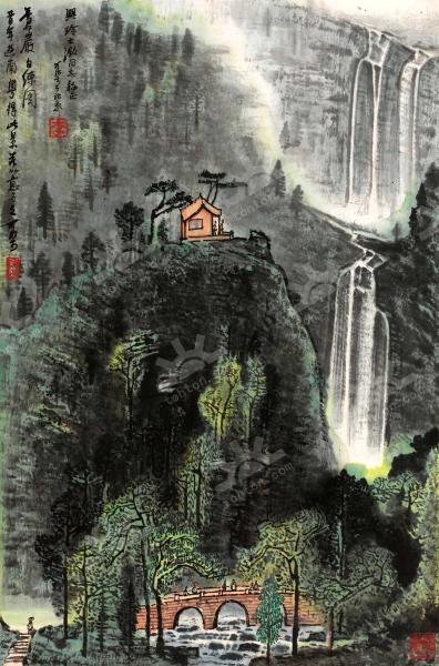 苍岩白练图