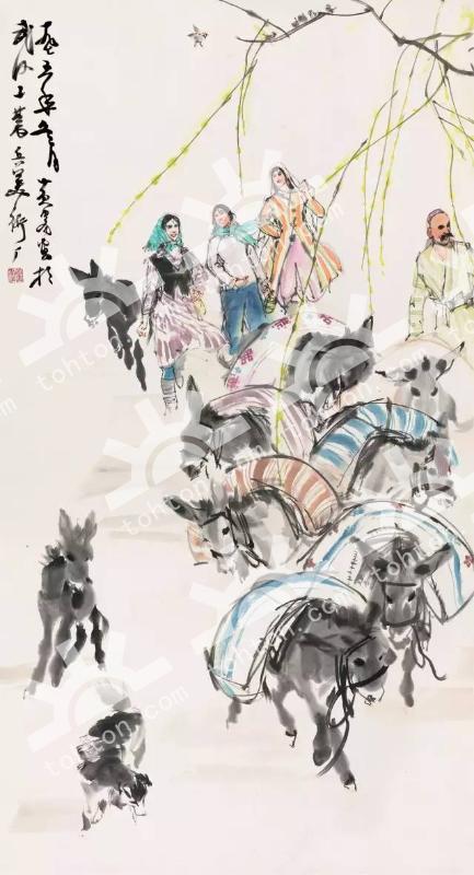 春风拂柳运粮图